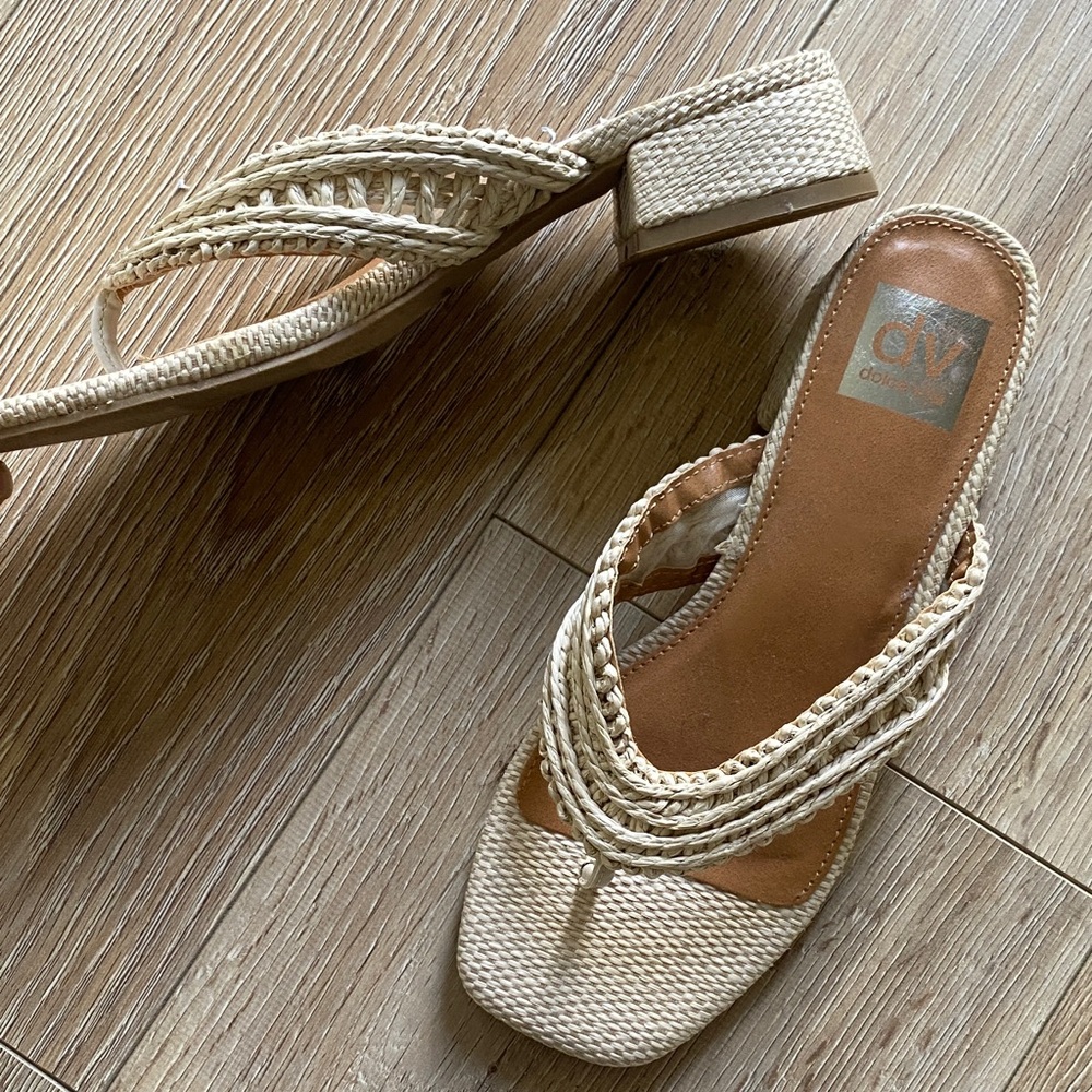 DV by Dolce Vita Cream Woven Mules